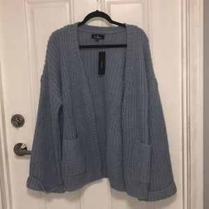 Lulus Light Blue Oversized Cardigan Size M